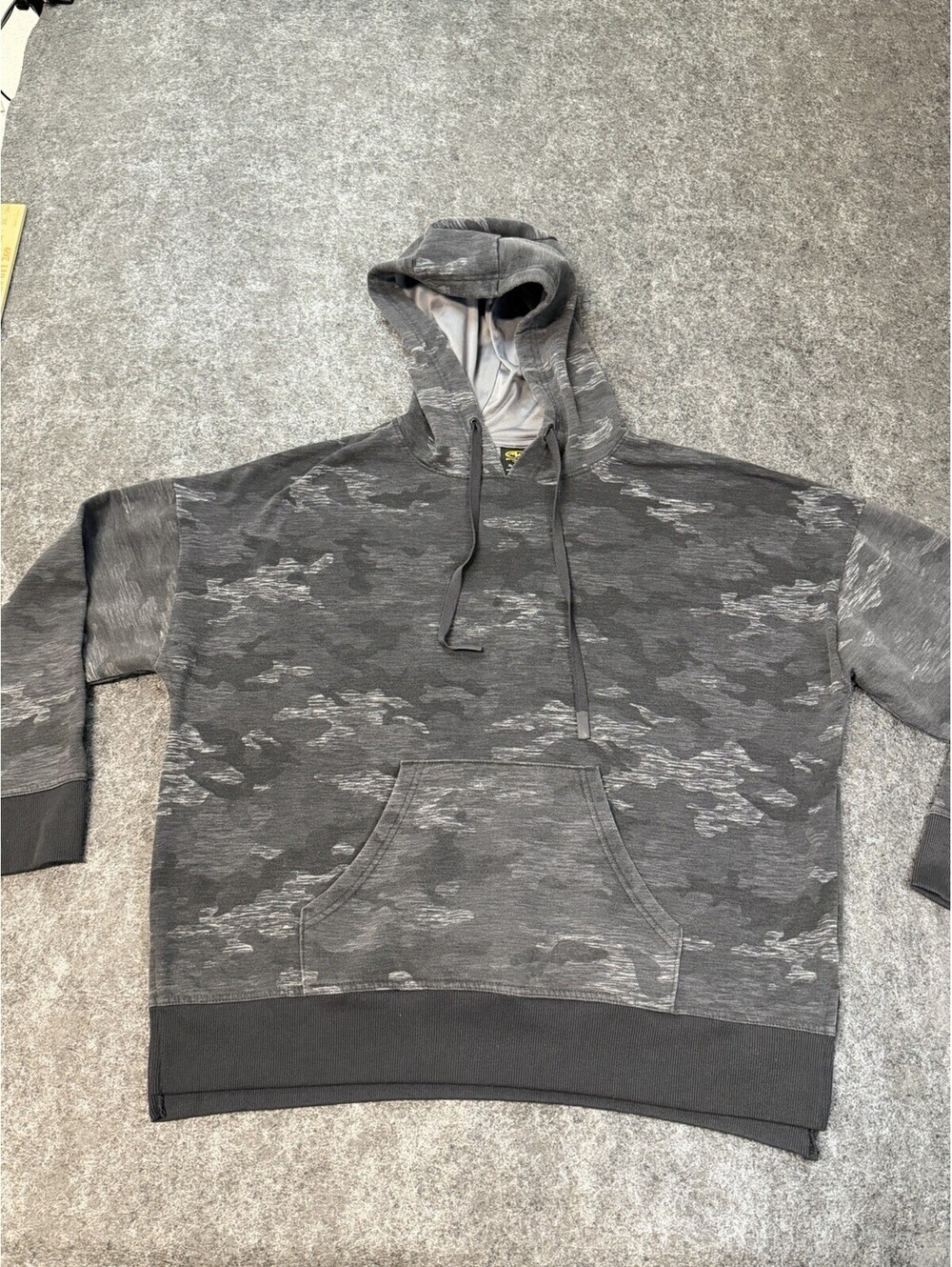 Athletic Works Boys XL 16-18 Gray Camo Pullover Hoodie Fleece Sweatshirt